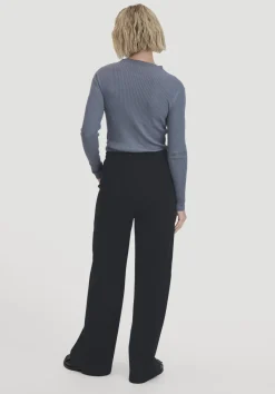 hessnatur Jersey Hose Wide Leg Relaxed aus Bio-Baumwolle von schwarz Sale