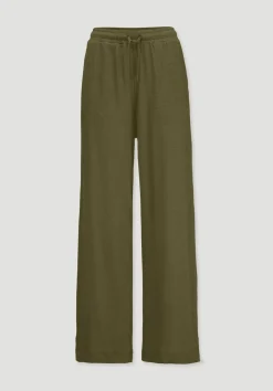 hessnatur Jersey Hose Wide Leg Relaxed aus Leinen und Bio-Baumwolle von goldoliv Sale
