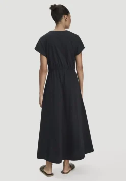 hessnatur Jersey Kleid Knöchellang Relaxed aus reiner Bio-Baumwolle von schwarz Online