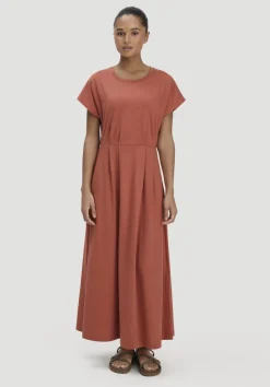 hessnatur Jersey Kleid Knöchellang Relaxed aus reiner Bio-Baumwolle von terrakotta Outlet
