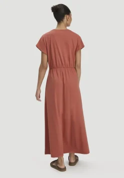 hessnatur Jersey Kleid Knöchellang Relaxed aus reiner Bio-Baumwolle von terrakotta Outlet