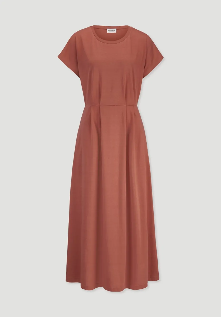 hessnatur Jersey Kleid Knöchellang Relaxed aus reiner Bio-Baumwolle von terrakotta Outlet