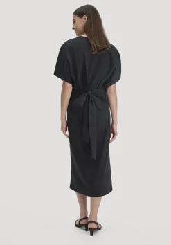 hessnatur Jersey Kleid Midi Oversize aus reiner Bio-Baumwolle von schwarz Discount