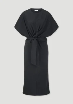 hessnatur Jersey Kleid Midi Oversize aus reiner Bio-Baumwolle von schwarz Discount