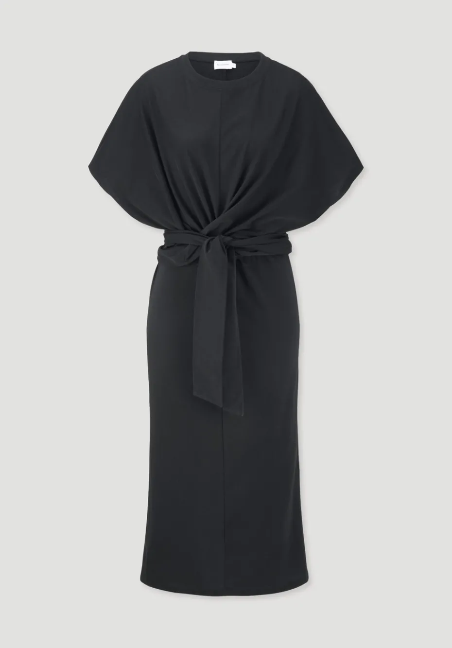 hessnatur Jersey Kleid Midi Oversize aus reiner Bio-Baumwolle von schwarz Discount