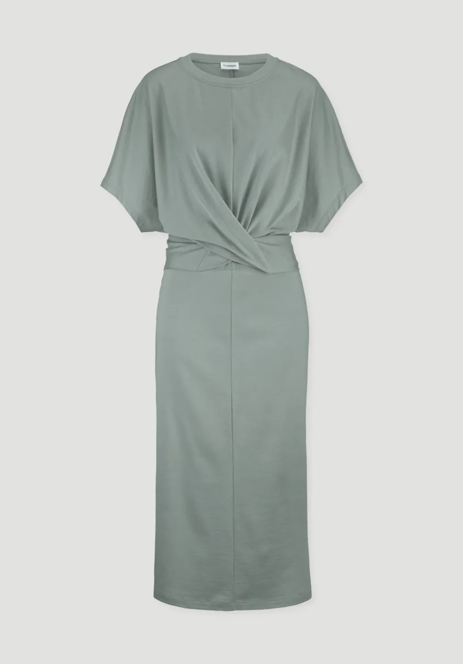 hessnatur Jersey Kleid Midi Oversize aus reiner Bio-Baumwolle von mattgrün Hot