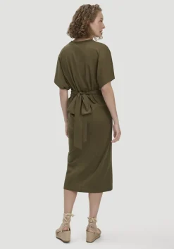 hessnatur Jersey Kleid Midi Oversize aus reiner Bio-Baumwolle von goldoliv Sale