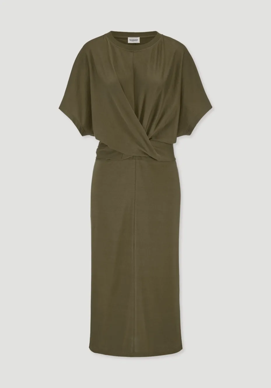 hessnatur Jersey Kleid Midi Oversize aus reiner Bio-Baumwolle von goldoliv Sale