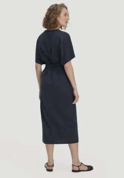 hessnatur Jersey Kleid Midi Oversize aus reiner Bio-Baumwolle von marine New