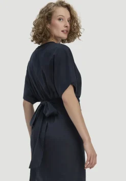 hessnatur Jersey Kleid Midi Oversize aus reiner Bio-Baumwolle von marine New