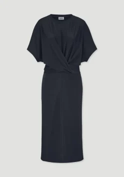 hessnatur Jersey Kleid Midi Oversize aus reiner Bio-Baumwolle von marine New