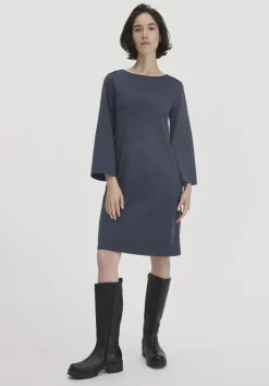 hessnatur Jersey Kleid Mini Regular aus Bio-Baumwolle von marine Sale