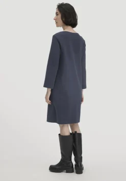hessnatur Jersey Kleid Mini Regular aus Bio-Baumwolle von marine Sale