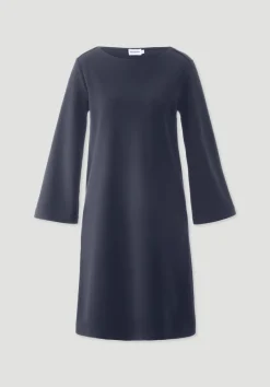 hessnatur Jersey Kleid Mini Regular aus Bio-Baumwolle von marine Sale