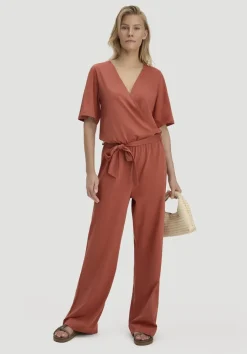hessnatur Jersey Overall Relaxed aus reiner Bio-Baumwolle von terrakotta