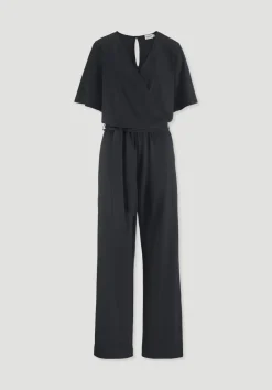 hessnatur Jersey Overall Relaxed aus reiner Bio-Baumwolle von schwarz Discount