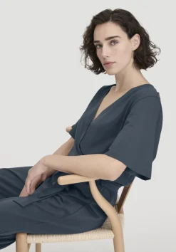 hessnatur Jersey Overall Relaxed aus reiner Bio-Baumwolle von dunkles petrol Clearance