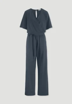 hessnatur Jersey Overall Relaxed aus reiner Bio-Baumwolle von dunkles petrol Clearance