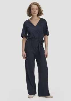 hessnatur Jersey Overall Relaxed aus reiner Bio-Baumwolle von marine Clearance