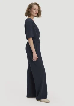 hessnatur Jersey Overall Relaxed aus reiner Bio-Baumwolle von marine Clearance