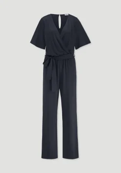 hessnatur Jersey Overall Relaxed aus reiner Bio-Baumwolle von marine Clearance