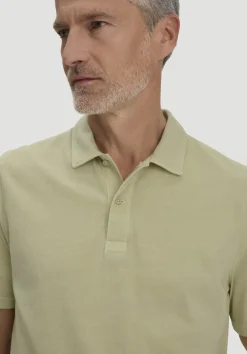 hessnatur Jersey Polo Regular aus reiner Bio-Baumwolle von pastellmoos Clearance