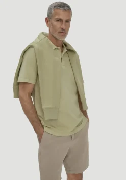 hessnatur Jersey Polo Regular aus reiner Bio-Baumwolle von pastellmoos Clearance