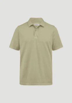 hessnatur Jersey Polo Regular aus reiner Bio-Baumwolle von pastellmoos Clearance