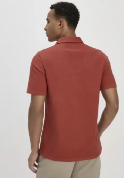 hessnatur Jersey Polo Regular aus reiner Bio-Baumwolle von terrakotta Online