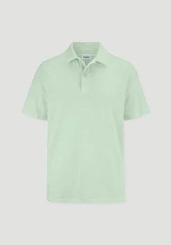 hessnatur Jersey Polo Regular aus reiner Bio-Baumwolle von pastellmint Sale