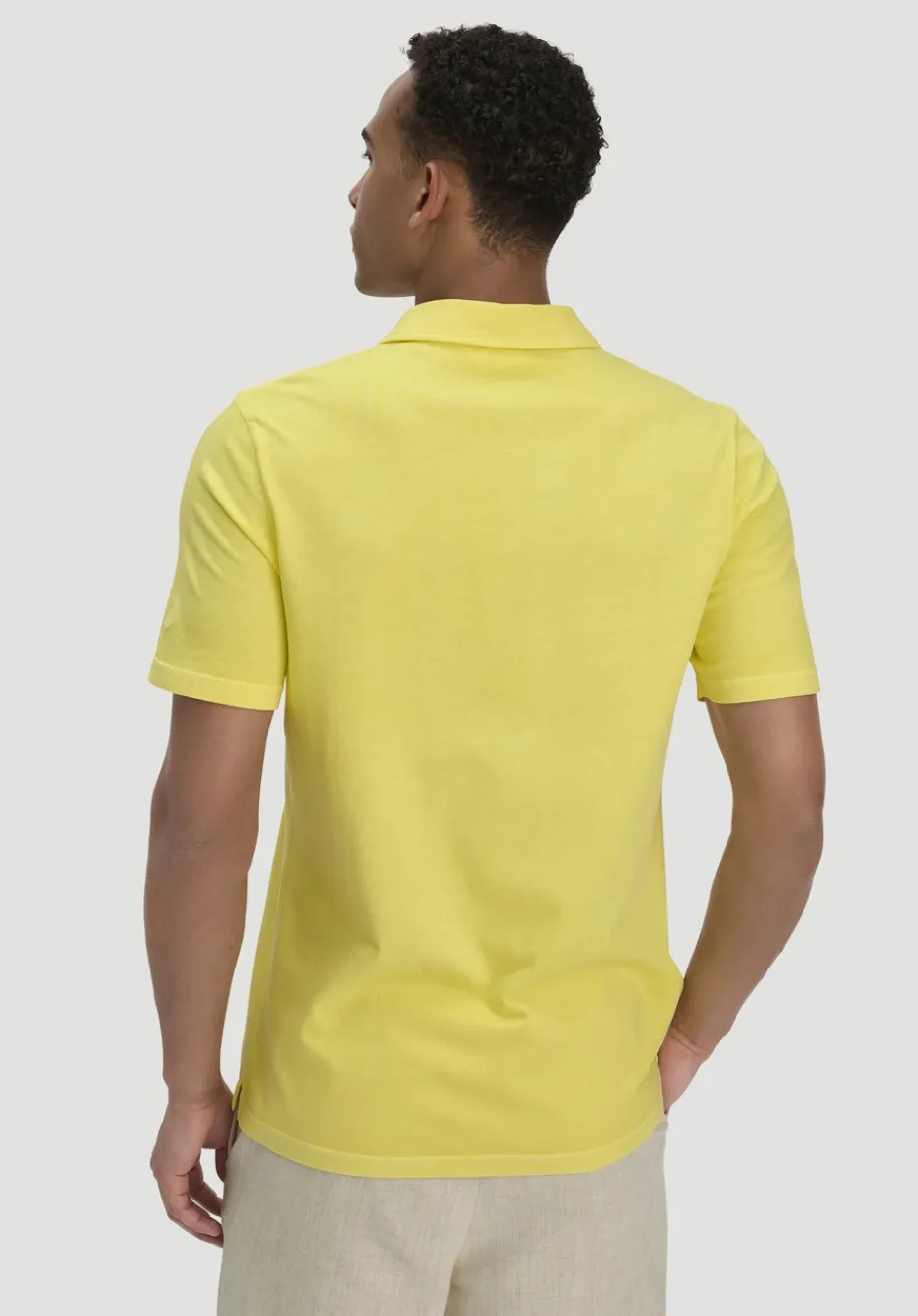 hessnatur Jersey Polo Regular aus reiner Bio-Baumwolle von limone Sale