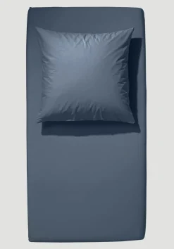 hessnatur Jersey Spannbettlaken aus reiner Bio-Baumwolle von stahlblau Best