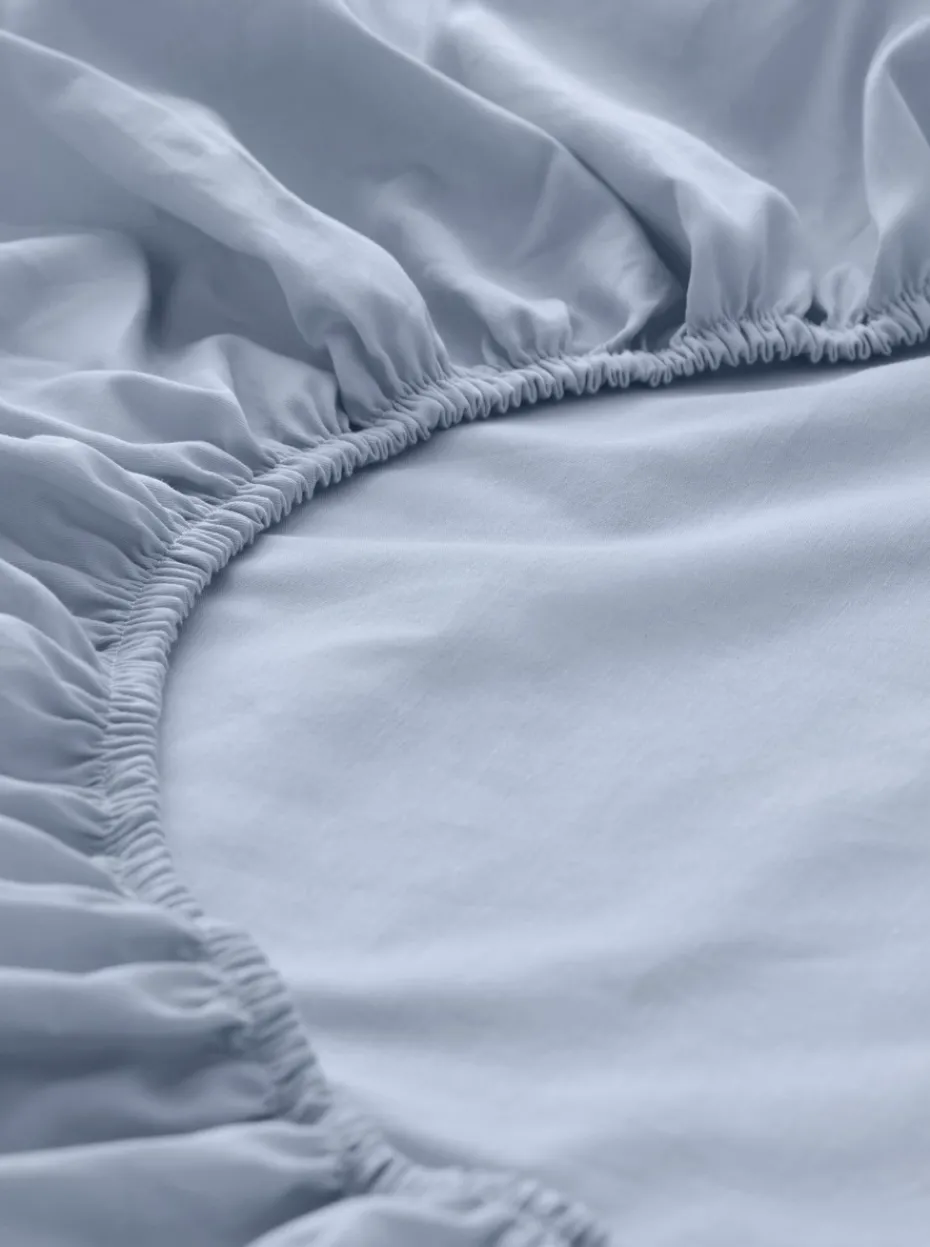 hessnatur Jersey Spannbettlaken aus reiner Bio-Baumwolle von himmelblau Hot