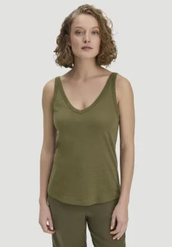 hessnatur Jersey Top Regular aus Leinen und Bio-Baumwolle von goldoliv Clearance