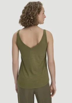 hessnatur Jersey Top Regular aus Leinen und Bio-Baumwolle von goldoliv Clearance