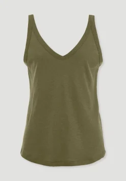hessnatur Jersey Top Regular aus Leinen und Bio-Baumwolle von goldoliv Clearance