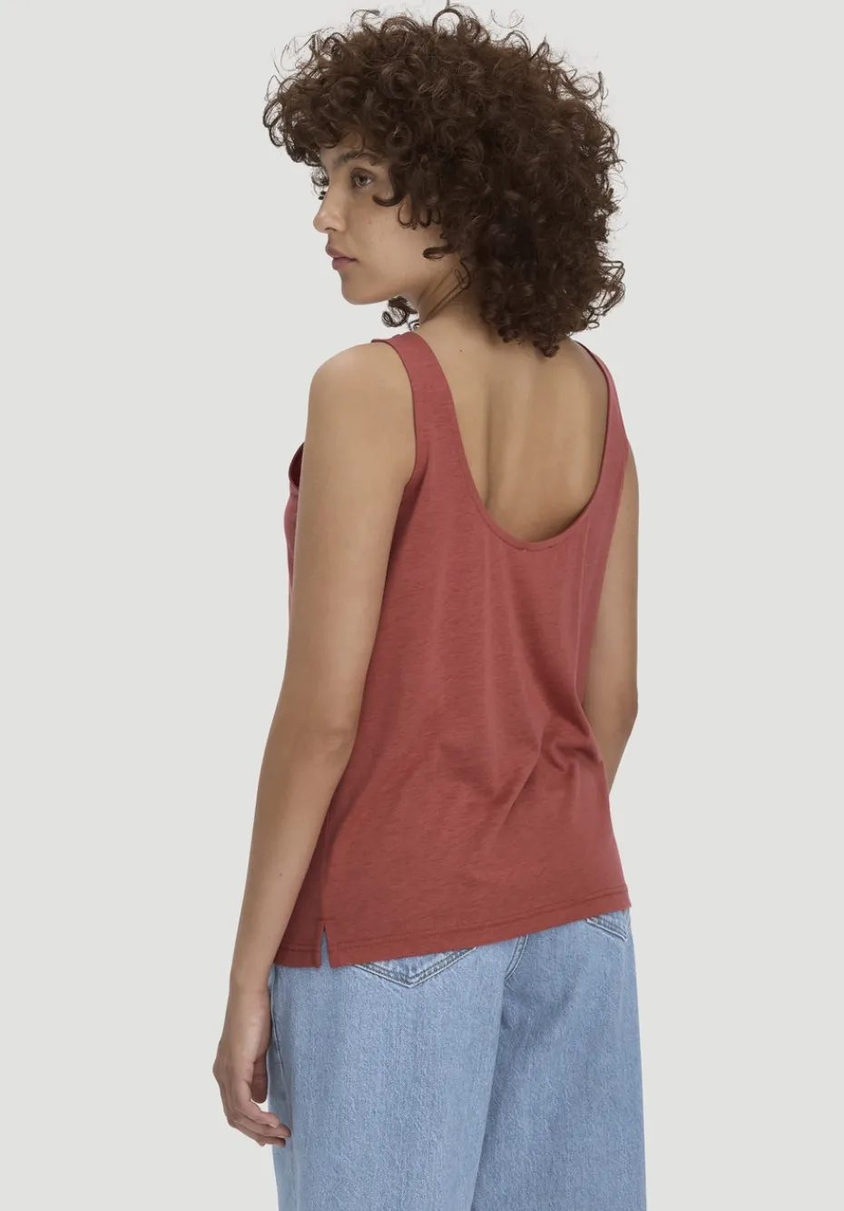 hessnatur Jersey Top Relaxed aus TENCEL™ Lyocell mit Bio-Baumwolle von terrakotta Outlet