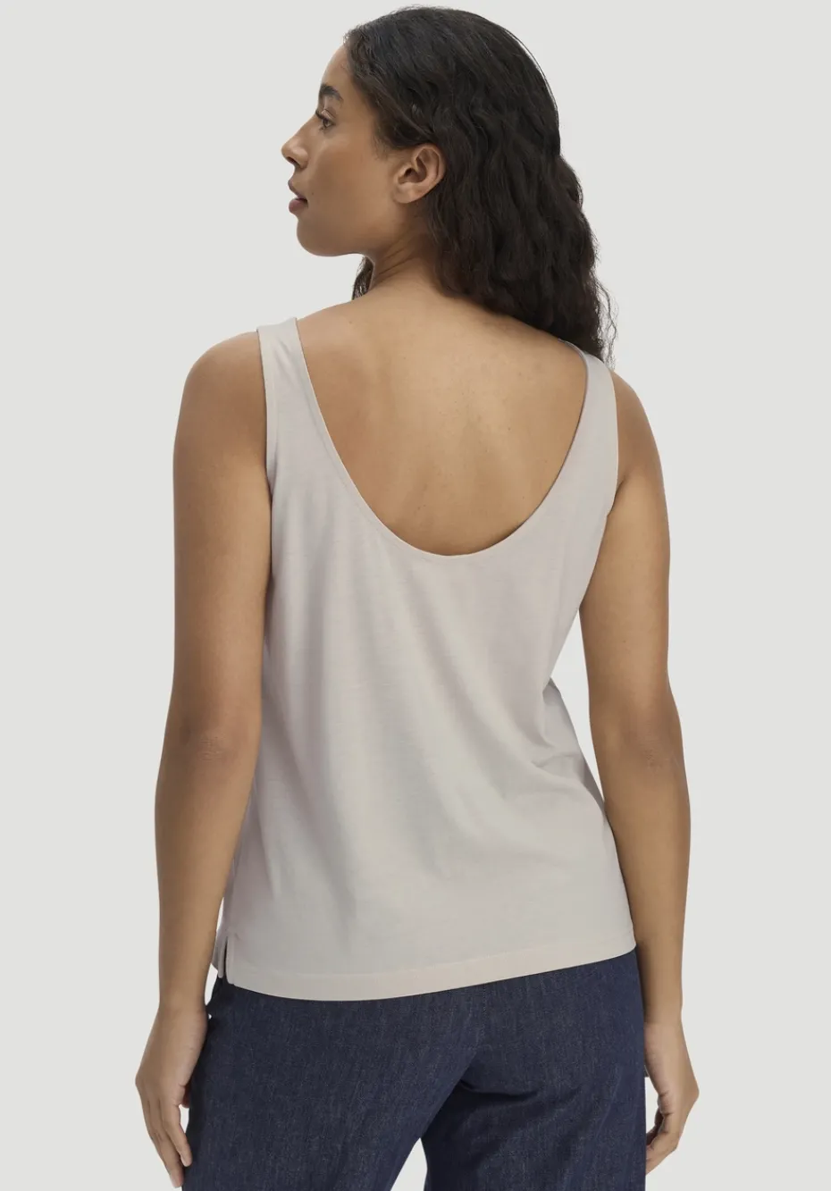 hessnatur Jersey Top Relaxed aus TENCEL™ Lyocell mit Bio-Baumwolle von düne Online