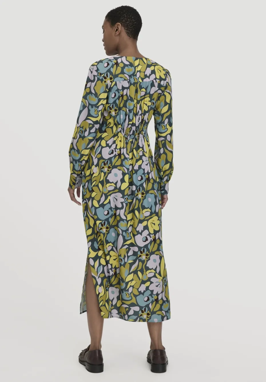 hessnatur Kleid Knöchellang Regular aus LENZING™ ECOVERO™ Satin von dunkles petrol Discount