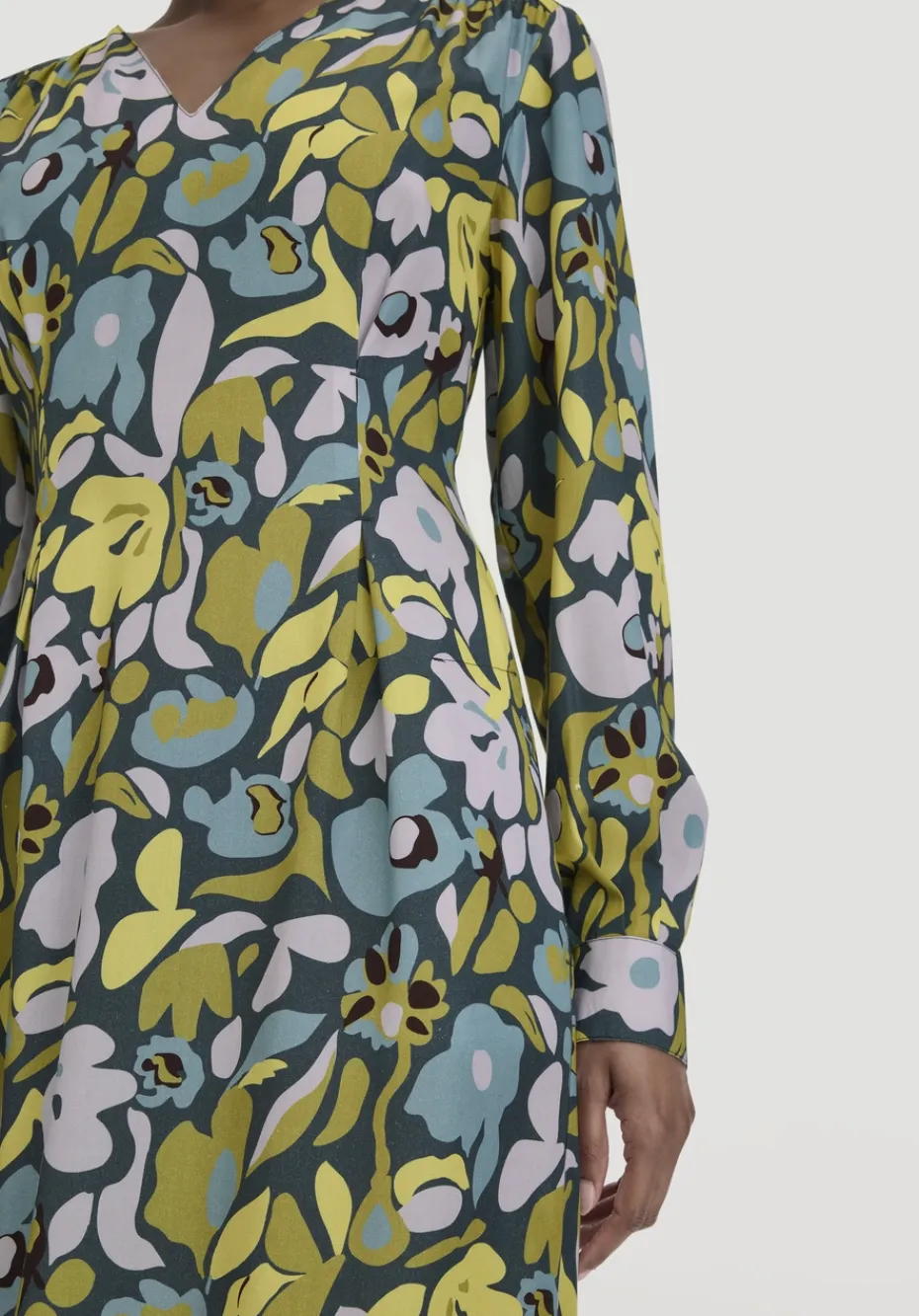 hessnatur Kleid Knöchellang Regular aus LENZING™ ECOVERO™ Satin von dunkles petrol Discount