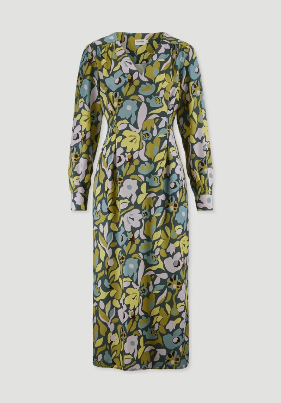 hessnatur Kleid Knöchellang Regular aus LENZING™ ECOVERO™ Satin von dunkles petrol Discount
