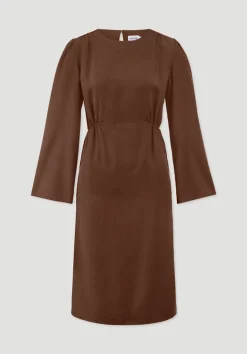 hessnatur Kleid Kniebedeckend aus reinem TENCEL™ Lyocell von dunkles rost Hot