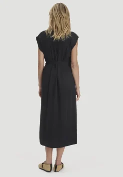 hessnatur Kleid mit Wickeloptik Midi aus LENZING™ ECOVERO™ von schwarz Outlet
