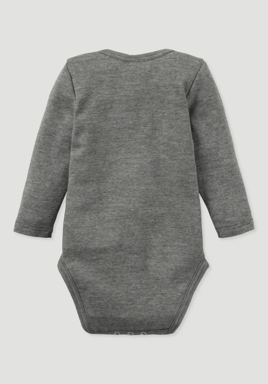hessnatur Langarm Body aus Bio-Baumwolle mit Bio-Merinowolle und Seide von anthrazit Outlet