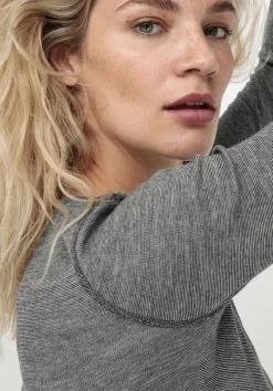 hessnatur Langarmshirt SILK & WARM TOUCH mit Bio-Merinowolle und Seide von anthrazit Sale