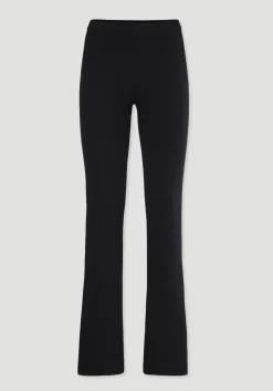 hessnatur Leggings Flared SOFT RIB aus Bio-Baumwolle von schwarz Discount