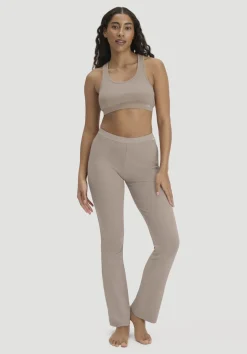 hessnatur Leggings Flared SOFT RIB aus Bio-Baumwolle von mandelbraun Discount