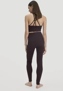 hessnatur Leggings High Waist ACTIVE COMFORT aus Bio-Baumwolle von schwarzbeere Clearance