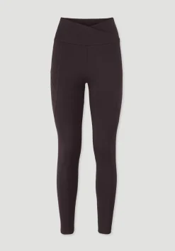hessnatur Leggings High Waist ACTIVE COMFORT aus Bio-Baumwolle von schwarzbeere Clearance