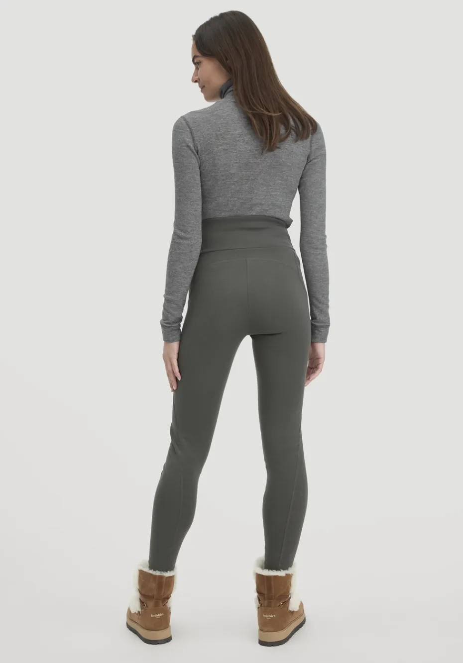 hessnatur Leggings High Waist ACTIVE COMFORT aus Bio-Baumwolle von tannengrün New
